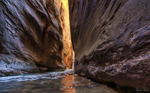 The canyon narrows